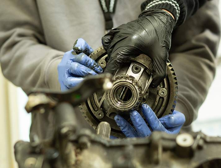 Close up of an engine part